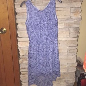 A dress with blue flowers